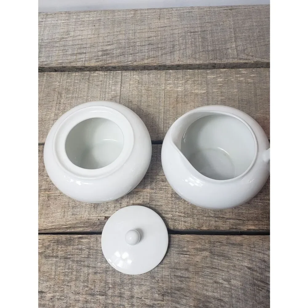MCM SCHONWALD Germany Sugar & Creamer Set White Porcelain